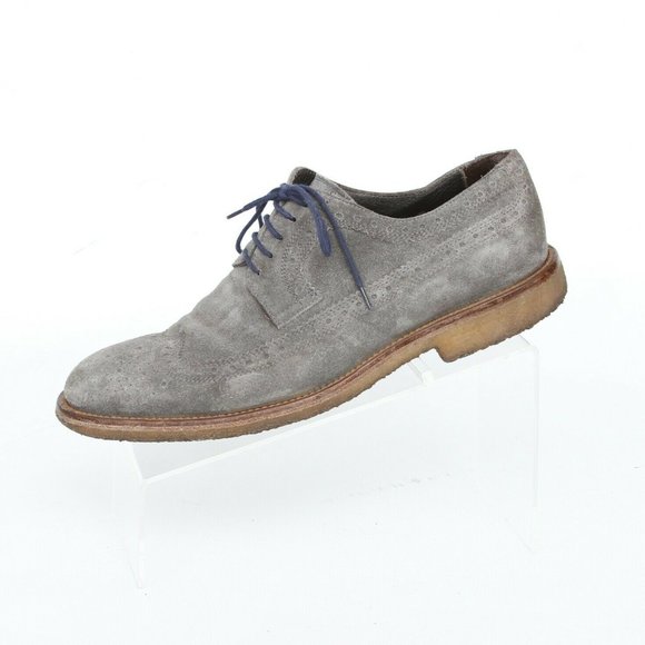 To Boot New York Spencer Grey Suede Leather Full Brogue Wingtip Derby Mens 8.5 main image 5